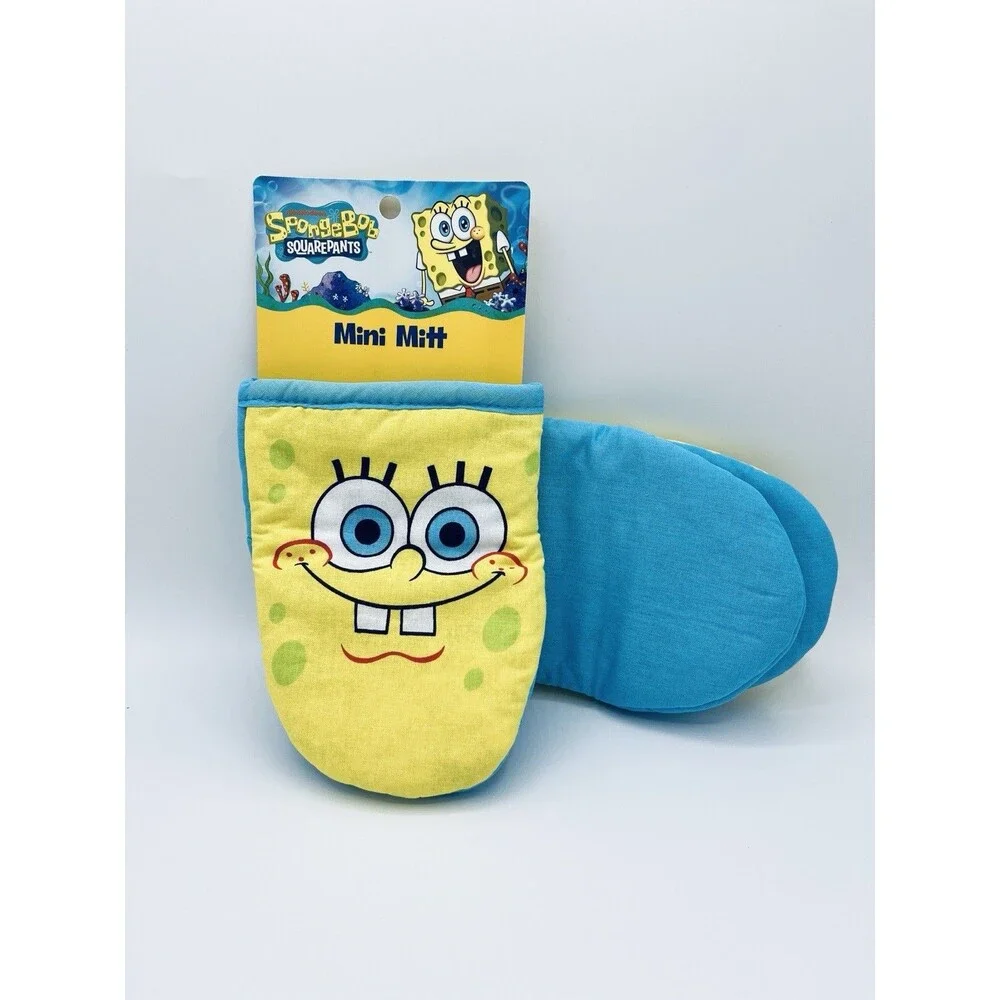 SpongeBob Squarepants Funny Face Oven Mini Mitts ~ (SET NEW)